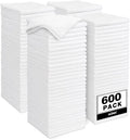 AIDEA Microfiber Cleaning Cloth White-600PK, Soft Microfiber Towels for Cars, Absorbent Cleaning Rags, Lint-Free Streak-Free Wash Cloths for House, Kitchen, Window,11.5"×11.5"