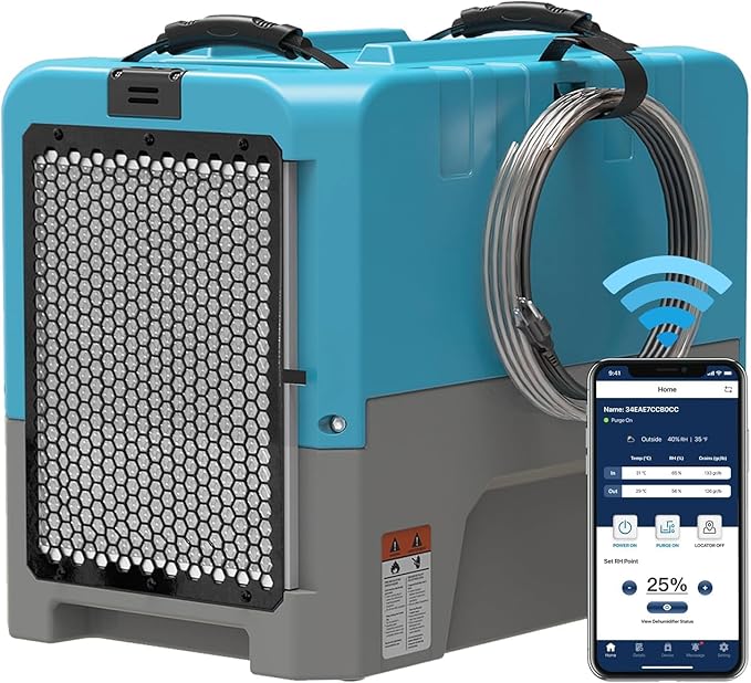 ALORAIR LGR Smart WiFi Commercial Dehumidifier up to 180 PPD (Saturation) with Pump, 6 Years Limited Warranty, Industrial Dehumidifiers, for Garage, Flood Restoration, Basement