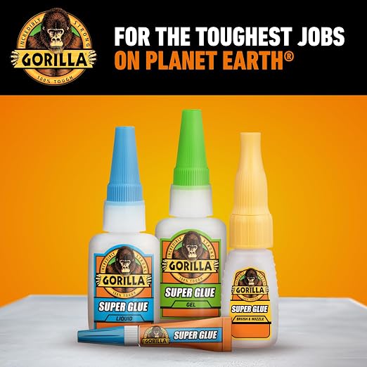 Gorilla Super Glue Gel XL, Clear Glue, 25 Gram (Pack of 2) - All Purpose and Fast Setting for Projects and Repairs