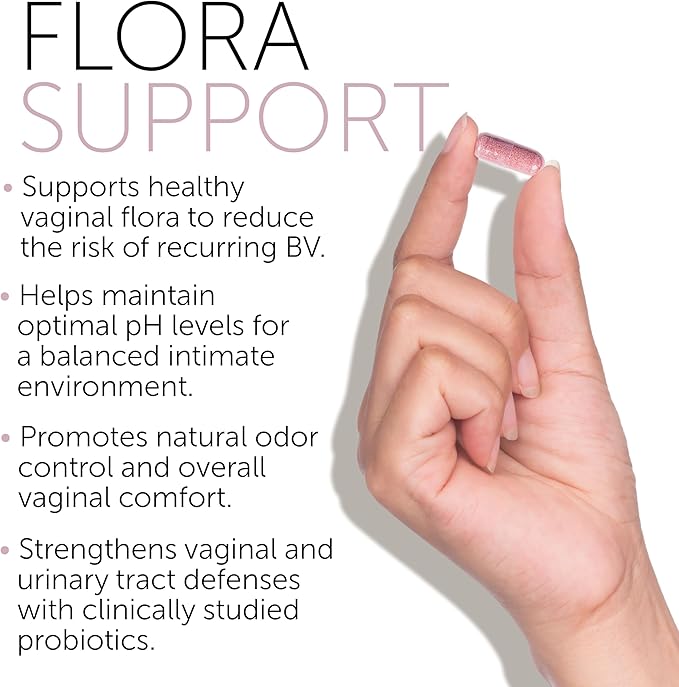 Bacterial Vaginosis Treatment for Women | Natural Homeopathic Supplement for Odor, Itching, Discharge, BV, and Vaginal Microbiota Imbalance | 60 Capsules for pH Balance and Daily Support