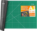 WORKLION Self Healing Cutting Mat: 24 x 36 inch Large Double Sided 5-Layer Gridded PVC Cut Mat for Sewing & Quilting & Scrapbooking & Arts and Crafts Projects (Green/Black)…