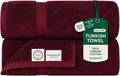 SALBAKOS 2-Piece 100% Turkish Cotton Bath Towels, Extra-Large 35x70, Wine | Oversized Bath Sheet Towel for Bathroom & Beach, Thick, Super Soft, Highly Absorbent, Premium Hotel Quality, Made in Turkey