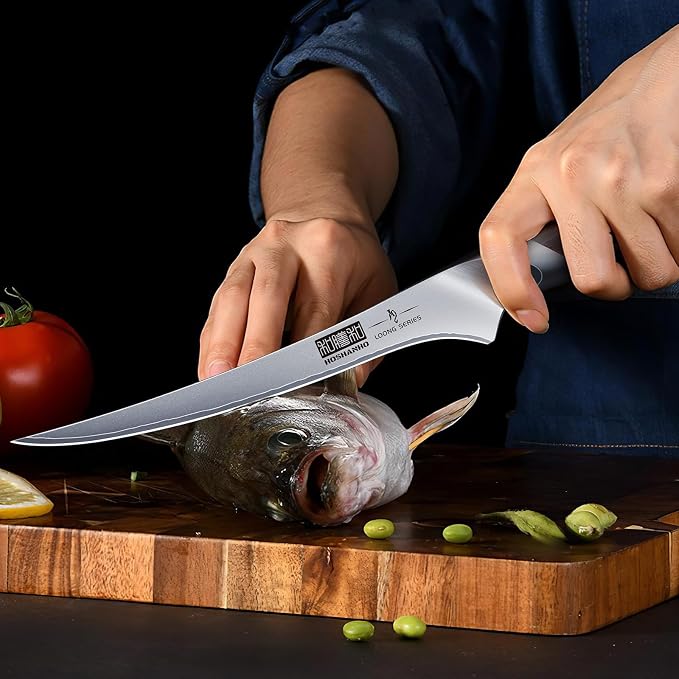 HOSHANHO Carving Knife Set 3PCS, Japanese Brisket Slicing Knife Sets | Ultra Sharp Japanese High Carbon Steel Butcher Knife Breaking Knife Boning Knife for Meat Cutting, Ergonomic Handle, Gifts