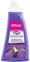 Clorox Scentiva Liquid Dish Soap, Tuscan Lavender and Jasmine Scent - Ultra-Concentrated Dishwashing Liquid That Cuts Through Grease and Food Residue, Bleach-Free, 26 Fl Oz