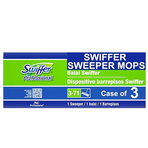 Swiffer Professional Duster Regular Sweeper Mop, 10-Inch Wide Floor Duster, Commercial Use on Hardwood, Tile or for Hand Dusting (Pack of 3)