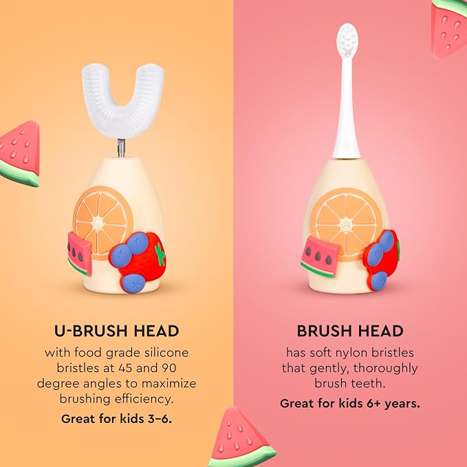 Boka Fluoride Free Toothpaste Nano Hydroxyapatite Toothpaste - Strawberry Mango 4 oz, Boka Kids Sonic Electric Toothrush - Oral Care, U Brush and Nylon Brush Bundle