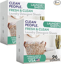The Clean People Laundry Detergent Sheets - Laundry Soap - Ultra Concentrated, Recyclable Packaging, Stain Fighting - Fresh Scent, 192 Pack