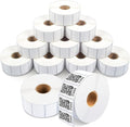 Aegis Adhesives - 1.2" X 0.85" Direct Thermal Printer Labels (18000 Count, 12 Rolls) - Barcode Stickers, SKU Labels, Product IDs - Compatible with Zebra Desktop Printers, NOT Rollo Compatible