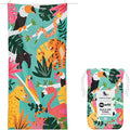 Dock & Bay Beach Towel - Quick Dry, Sand Free - Compact, Lightweight - 100% Recycled - Includes Bag - Wild Things - Extra Large (200x90cm, 78x35)