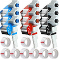 Dunzoom 9 Pack Packing Tape Dispenser Gun with 6 Roll 2 Inch Gun 2.7 Mil Heavy Duty Packaging Tape for Shipping, Moving, Carton and Box Sealing