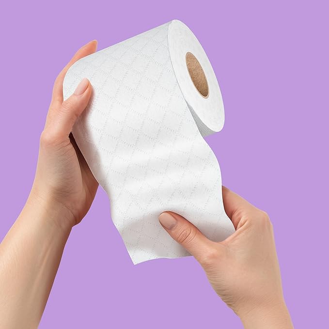 Perk 1-Ply Toilet Paper, Septic Safe Tissue Rolls, 1,000-Sheets Per Roll, 20-Pack, White