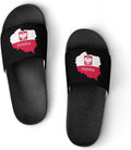 Polska Poland Eagle Flag Polish Slippers House Slides Shower Sandals Shoes | Non Slip Quick Drying Bathroom Indoor