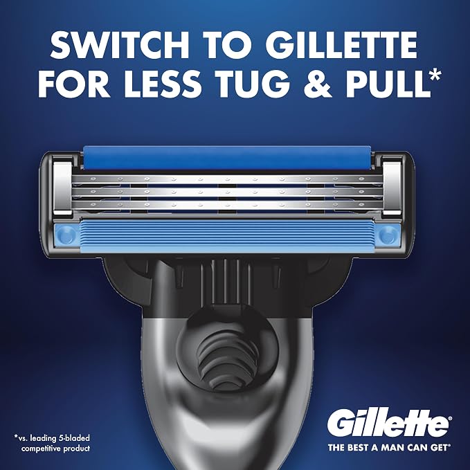 Gillette Mach3 Shaving Razor for Men, Razor Handle, 12 Blade Refills