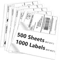 9527 Product 8.5" x 5.5" Half Sheet Self Adhesive Shipping Labels for Laser & Inkjet Printers, Easy to Peel Label, 500 Sheet 8.5 x 11 Address Labels, 2 Labels per Sheet (1000 Labels)