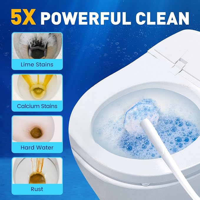 Toilet Brush Refills, Disposable Toilet Bowl Cleaner Refills for Toilet Cleaner Wand, Single-Use Hygienic Scrubber Pads, 150 Count