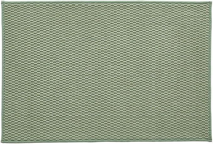 TYUU Bathroom Rugs Non Slip Washable, Super Absorbent Thin Bath Mat Quick Dry Low Pile Bathroom Rug, Sage Green 24"x36"