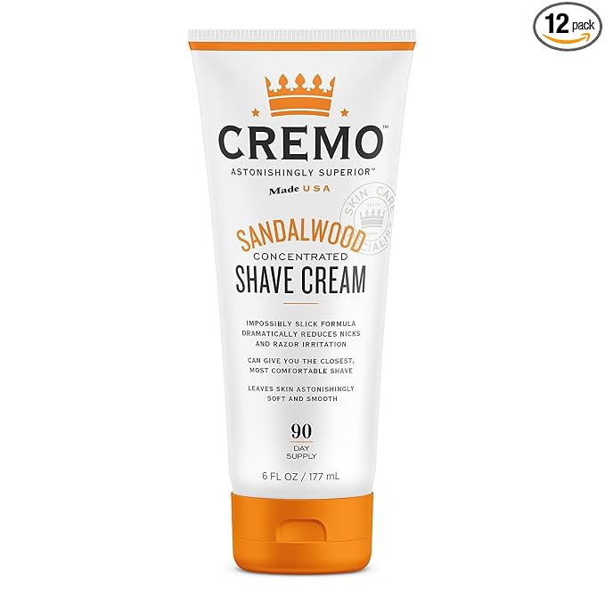 Cremo Shaving Cream, Sandalwood, 6 Ounce (Pack of 12)