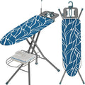 Iron Board and Ironing Board Set Full Size, Iron Table Stand PRO | Standard Size 43x13, Heavy Duty Frame, Iron Rest, Garment Rack, Iron Holder, Cable Holder, Handy Hook, Foldable for Home Dorm