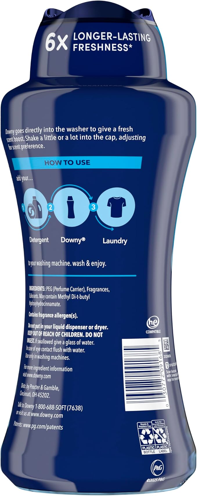 Downy Balance In-Wash Laundry Scent Booster Beads, Crisp Rain and Blue Eucalyptus scent, 24 oz, laundry scent beads, Long-lasting Freshness