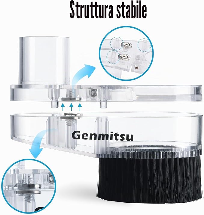 Genmitsu 65mm & 69mm CNC Dust Shoe + CNC Dust Shoe Replacement Base Bottom Cover with 32mm Long Nylon Brush