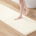 Madison Park Marshmallow Bathroom Rug Non Slip, Luxrurious Plush Bath Mat, Absorbent, Quick Dry, Spa Design Bath Room Décor, 2'x6', Cream