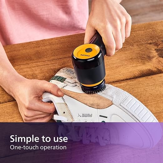 Philips Sneaker Cleaner, Trainer Cleaning Kit with 3 Brush Heads for Different Materials, Effective Cleaning, Portable, Battery Powered, Safe for your Sneakers, Simple to Use, Blue (GCA1000/60)