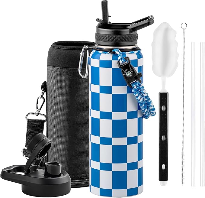 RAYMYLO 2026 Soccer Biggest Event Edition Insulated Water Bottle 40 oz, Nation Flag Design, Best Souvenir & Gift for World Soccer Lover, Vacuum Stainless Steel (Cold for 36Hrs), Leak Proof & Non-BPA