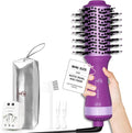 Dual Voltage Travel Hair Dryer Brush | Mini Hot Air Brush Styler & Dryer, Hair Trends Nano Titanium 2 Inch Oval Shape Volumizer, Europe Travel Essentials for Women