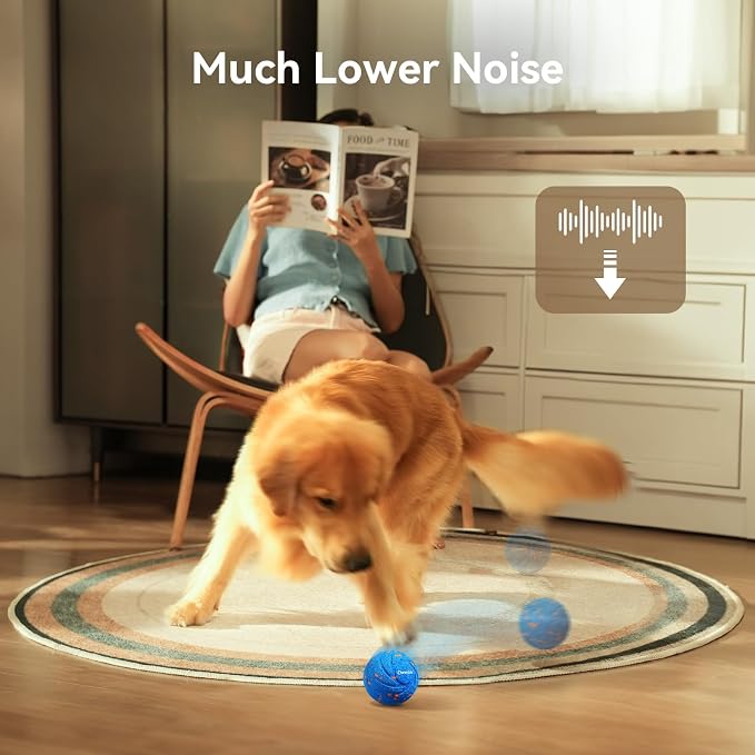 Cheerble Smart Interactive Dog Toy, Wicked Ball AIR, Automatic Moving, Bouncing, and Rotating, E-TPU Material, IPX7 Waterproof Rating, Active Rolling Ball for Puppy, Medium and Large Dogs
