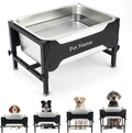 4 Gallon Elevated Dog Water Bowl, 4-Height Stand for Large Dogs | 4 Gallon Stainless Steel Bowl, 4 Heights 9.65-15.16 in, Non-Slip Feet, Indoor Outdoor Use, Easy-Clean Surface, Large Breeds