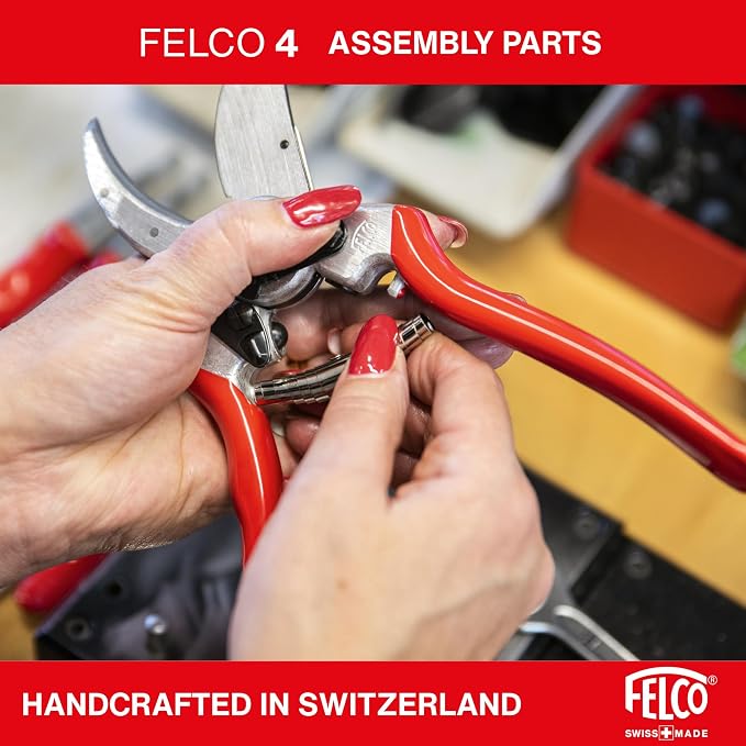 Felco F4 Pruning Shears – 9.25" Swiss-Made Garden Clippers for Pruning | Hand Pruners for Gardening | Garden Tool Cutter with Precision Bypass Blade, Aluminum Body, Replaceable Parts, Nut/Bolt Model