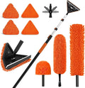 SISUPASSIE 26FT Reach Duster Cleaner Kit, Dusters for Cleaning with Extension Pole, Baseboard & Wall and Window Cleaner Mop for Fan Blades, High Ceiling and Cobweb