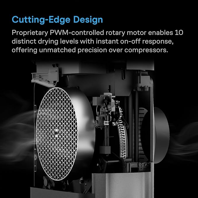 AC Infinity HYDRONE 5, Precision Plant Dehumidifier, 10 Distinct Drying Levels, PWM Rotary Motor, Effective in Extreme Hot/Cold Environments, Dual Duct Ports, for 2-3 Plants in Grow Tents