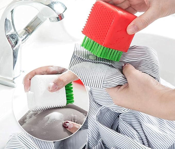 Silicone Laundry Brush Potted Washing Brush Multi-Functional Cleaning Brush, Clothes Underwear Shoes Cleaning Tool, Plastic Soft Cleaning Tool, Household Cloth Washing Brush (Mix)