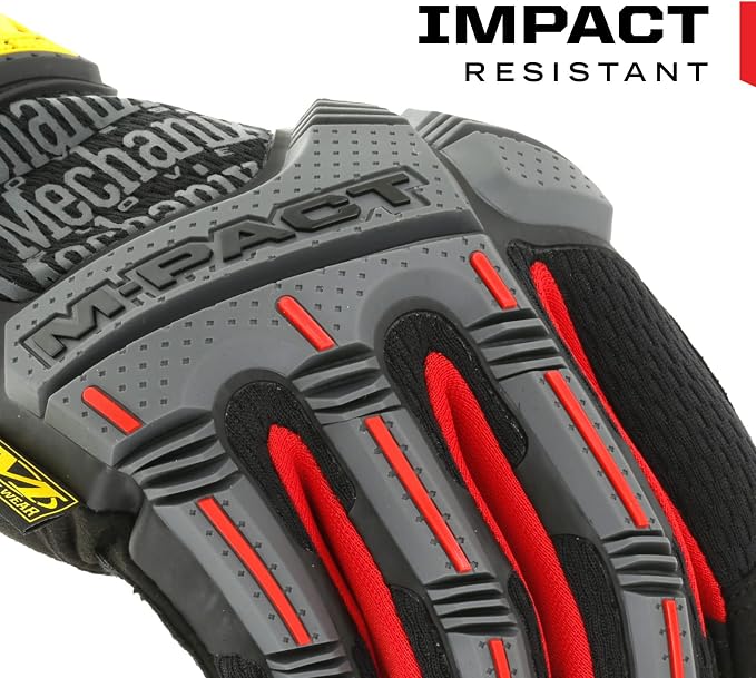 Mechanix Wear M-Pact Impact Resistant Work Gloves - Durable Safety Gloves for Men - Touchscreen Capable - Machine Washable - Breathable - XX-Large - Red/Black