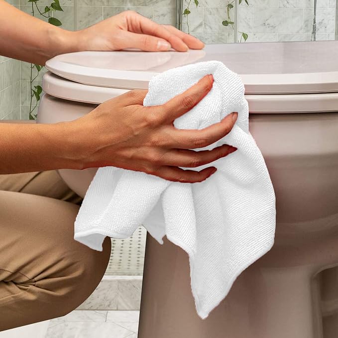 Avalon Towels Microfiber Cleaning Cloths (Value Pack of 36) - Size 16 x 16 Inches, Highly Absorbent Cleaning Rags, Lint Free, Reusable and Washable, Microfiber Towels for Cars