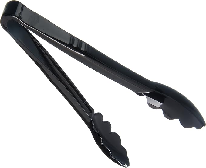 Carlisle FoodService Products 470903 Carly Salad Tong, 9" Utility Tong, Black, 1 Pack