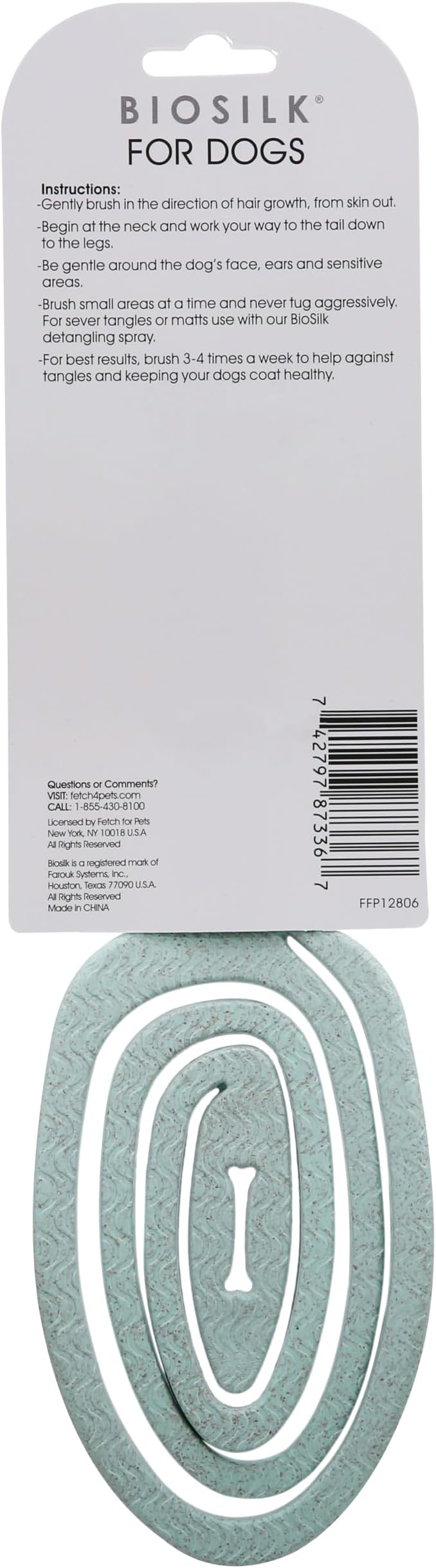 BioSilk for Pets Eco Friendly Detangling Pin Brush for Dogs, Gentle Dog Grooming Brush Designed to Help Remove Knots and Tangles and Support Healthy Coats for All Dogs - 48 Pack