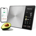 KitchenTour Smart Food Scale with Nutritional Calculator, Bluetooth App for Calorie & Macro Tracking, 24 Nutrients, 11lb/1g Stainless Steel Kitchen Scale