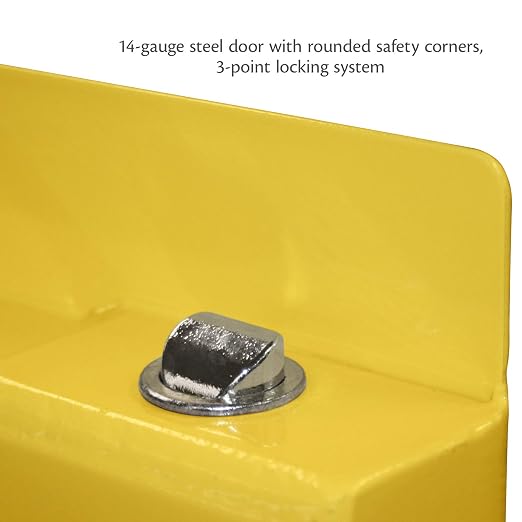 Jamco 24 Gallon Steel Flammable Safety Cabinet, Self-Closing Doors, Yellow | All-Welded Double-Wall Steel Flammable Storage Cabinet, Lockable Doors, 23"W X 18"D X 65"H, Osha & Fm Certified, Made In Usa