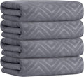 JML Microfiber Bath Towels, Pack of 4, 30" x 60", Grey | Oversized, Soft, Super Absorbent,Fast Drying, Perfect for Shower, Sauna,Gym, Fitness, Yoga