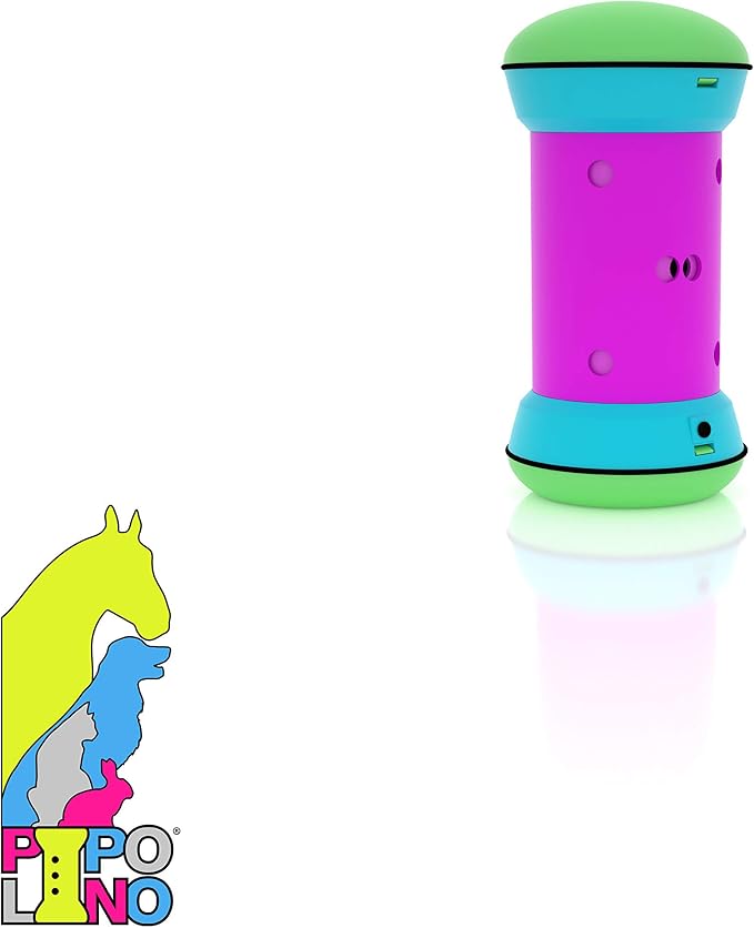 PIPOLINO Cat S Blue, Green and Pink - Mobile Adjustable Dry Food Dispenser