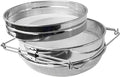 BEEXTM Honey Strainer Filter Stainless Steel Double Sieve for 5 Gal Bucket | Adjustable Arms 9"-16", 1875+650 Micron Dual Mesh, Food Grade, Easy Clean, for Beekeeping & Kitchen, for Honey, Yogurt, etc.