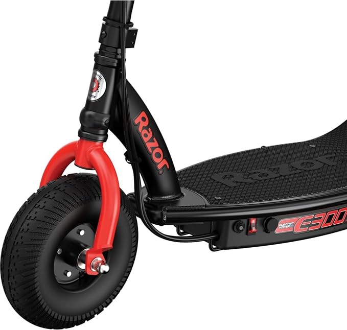 Razor E300 HD Electric Scooter for Teens & Adults - 15 MPH High-Torque Motor, 40 Min Ride Time, 220 lbs Max Weight, 9” Pneumatic Tires, Steel Frame