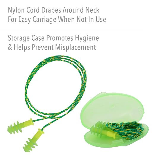 Howard Leight by Honeywell Fusion Corded Reusable Small Earplugs, 100-Pairs (FUS30S-HP)