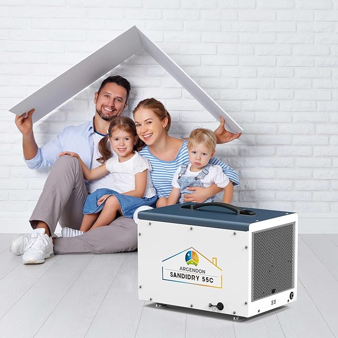 ARGENDON Commercial Dehumidifiers with Pump and Drain Hose for Crawlspace, Basement, 120 PPD Crawl Space Dehumidifier for Large Spaces, Job Site, Under House, Auto Defrost, 5-Year Limited Warranty
