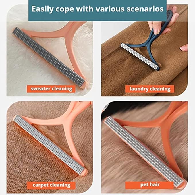 Carpet hair remover tool，Silicone Double Sided Pet Hair Remover Lint Remover Clean Tool Shaver Sweater Cleaner Fabric Shaver Scraper for Clothes Carpet-Pink, Jtmfqjq14