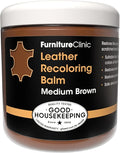 Furniture Clinic The Original Leather Recoloring Balm | Medium Brown Leather Dye | Repair Scratched, Faded, & Worn Leather | Restore Your Leather Couches, Sofas, and Furniture | 250 ml / 8.5 fl oz