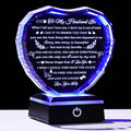 Arikyrist Gifts for Husband from Wife with Colorful LED Base Anniversary Romantic Gifts for Husband Birthday Crystal Keepsake to My Husband I Love You Gifts on Valentine Fathers Day Christmas