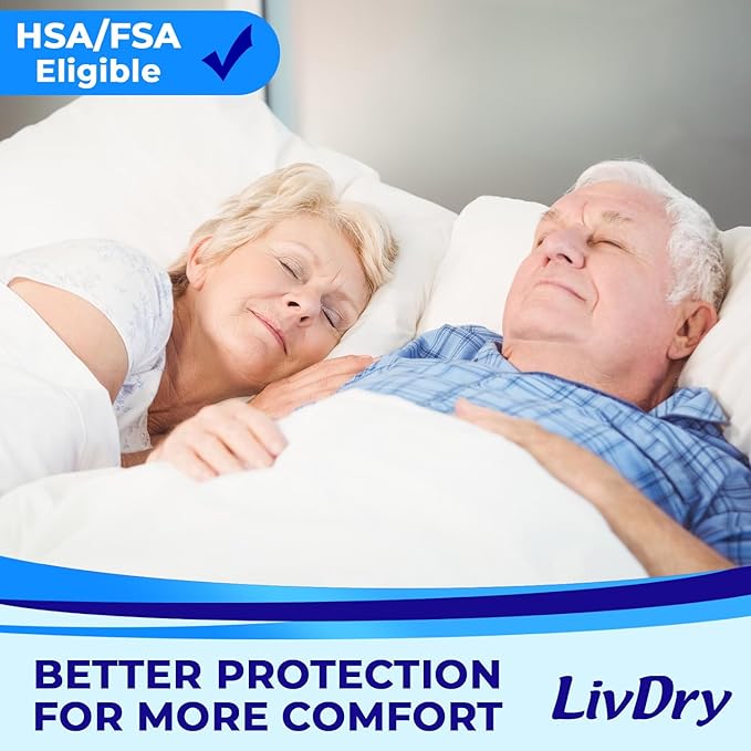 LivDry Adult Incontinence Underwear, Overnight Comfort Absorbency, Leak Protection, X-Small (88 Count)